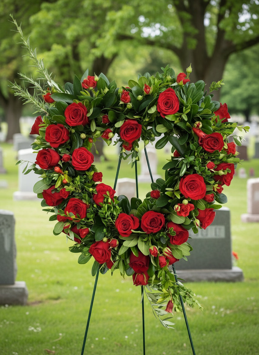 Red Rose Heart Tribute