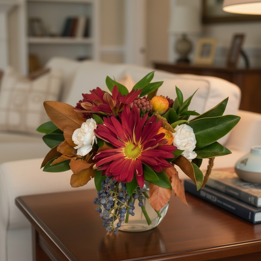 Fall Bubble Bowl Arrangement